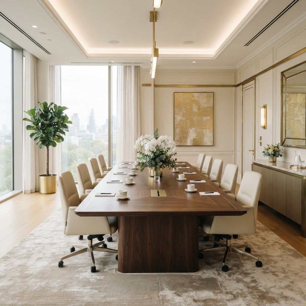 Elegant executive boardroom